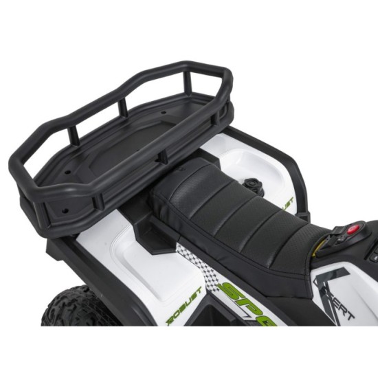 JOKO Elektrická Štvorkolka ATV Robust 4x4, FM rádio, penové kolesá, kožené sedadlo, Diaľkové ovládanie, biela