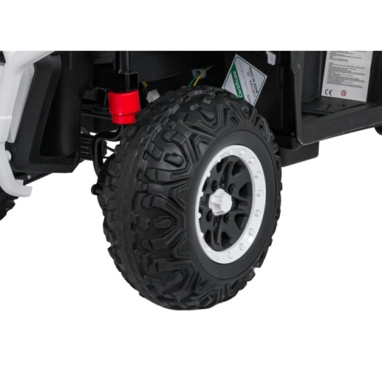 JOKO Elektrická Štvorkolka ATV Robust 4x4, FM rádio, penové kolesá, kožené sedadlo, Diaľkové ovládanie, biela