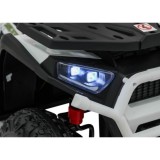 JOKO Elektrická Štvorkolka ATV Robust 4x4, FM rádio, penové kolesá, kožené sedadlo, Diaľkové ovládanie, biela