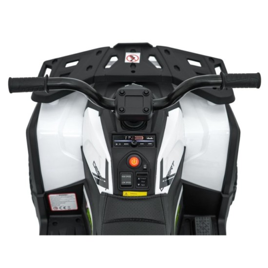 JOKO Elektrická Štvorkolka ATV Robust 4x4, FM rádio, penové kolesá, kožené sedadlo, Diaľkové ovládanie, biela