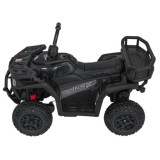JOKO Elektrická Štvorkolka ATV Robust 4x4, FM rádio, penové kolesá, kožené sedadlo, Diaľkové ovládanie, čierna