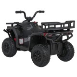JOKO Elektrická Štvorkolka ATV Robust 4x4, FM rádio, penové kolesá, kožené sedadlo, Diaľkové ovládanie, čierna