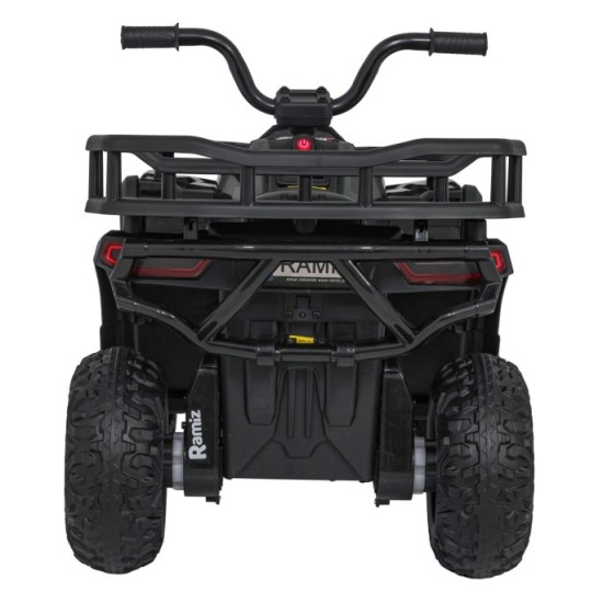 JOKO Elektrická Štvorkolka ATV Robust 4x4, FM rádio, penové kolesá, kožené sedadlo, Diaľkové ovládanie, čierna
