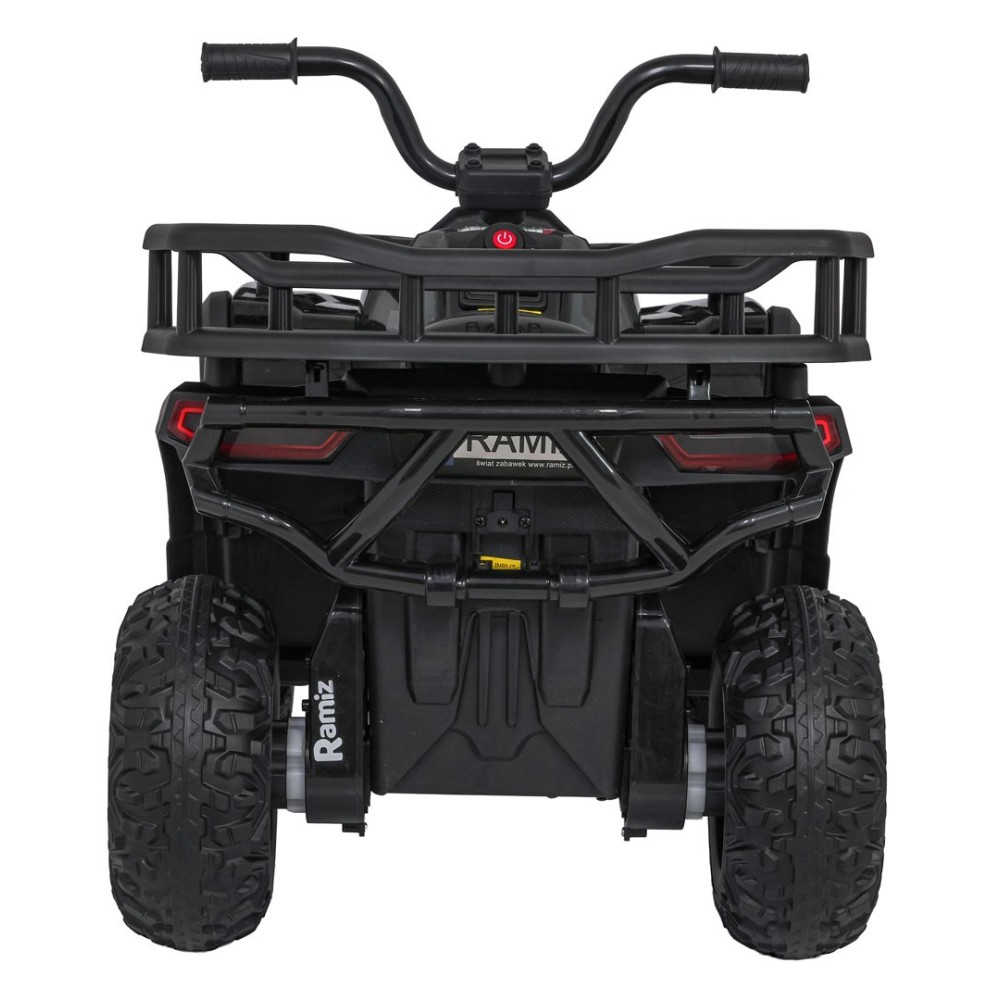 JOKO Elektrická Štvorkolka ATV Robust 4x4, FM rádio, penové kolesá, kožené sedadlo, Diaľkové ovládanie, čierna