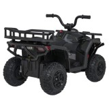 JOKO Elektrická Štvorkolka ATV Robust 4x4, FM rádio, penové kolesá, kožené sedadlo, Diaľkové ovládanie, čierna