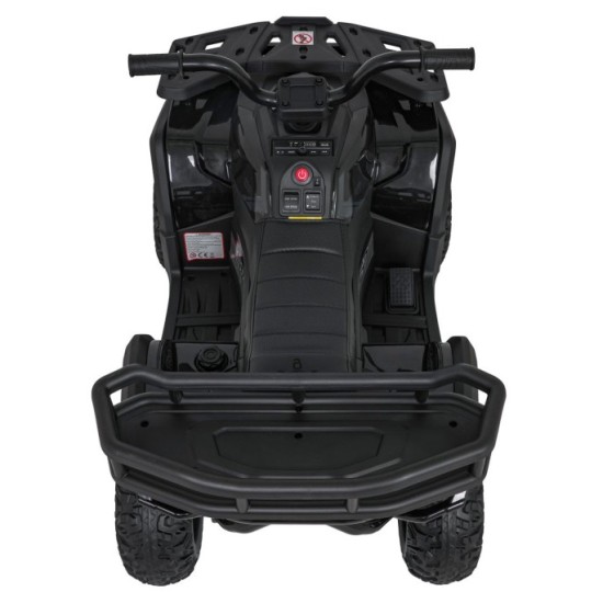 JOKO Elektrická Štvorkolka ATV Robust 4x4, FM rádio, penové kolesá, kožené sedadlo, Diaľkové ovládanie, čierna
