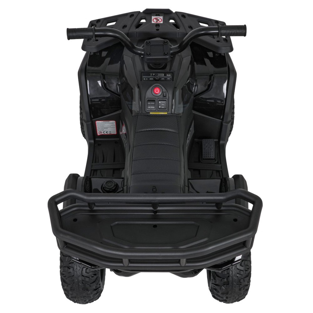 JOKO Elektrická Štvorkolka ATV Robust 4x4, FM rádio, penové kolesá, kožené sedadlo, Diaľkové ovládanie, čierna