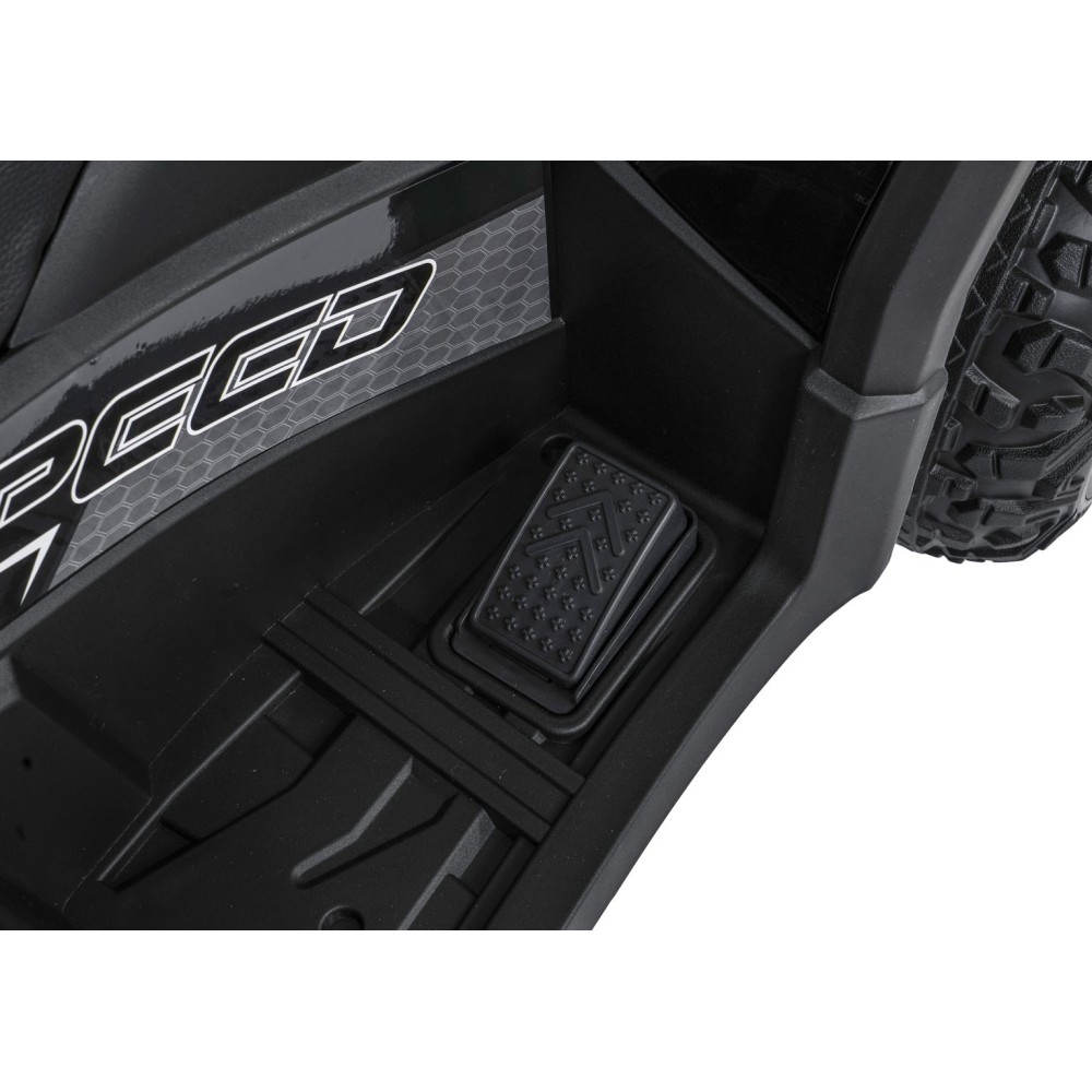 JOKO Elektrická Štvorkolka ATV Robust 4x4, FM rádio, penové kolesá, kožené sedadlo, Diaľkové ovládanie, čierna