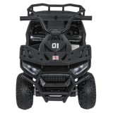JOKO Elektrická Štvorkolka ATV Robust 4x4, FM rádio, penové kolesá, kožené sedadlo, Diaľkové ovládanie, čierna