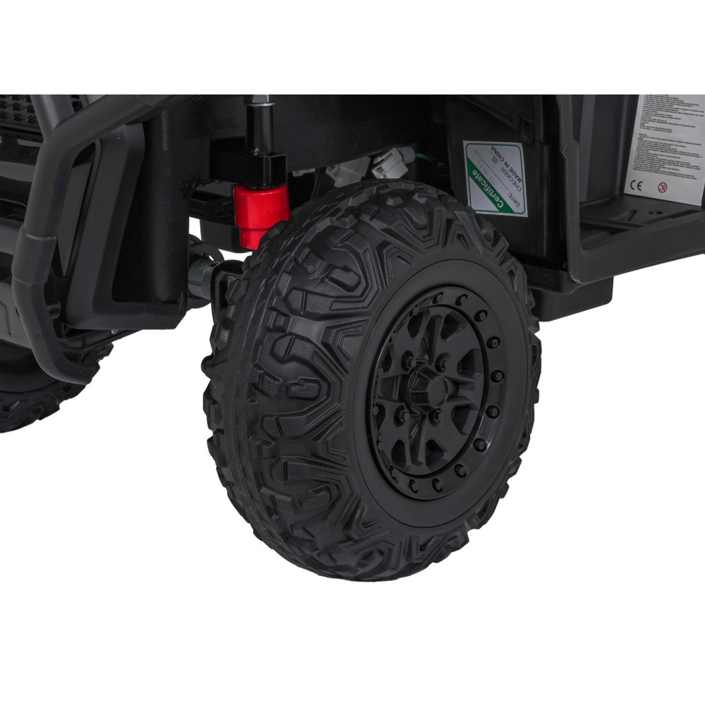 JOKO Elektrická Štvorkolka ATV Robust 4x4, FM rádio, penové kolesá, kožené sedadlo, Diaľkové ovládanie, čierna