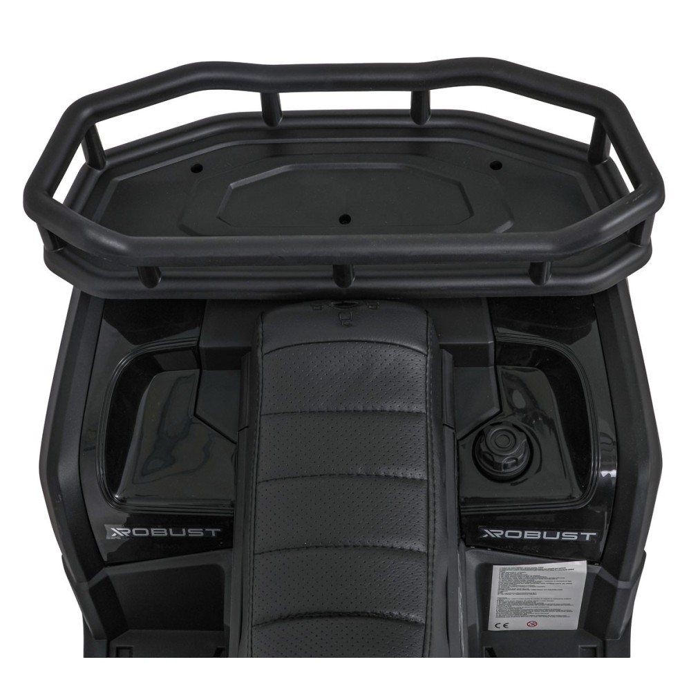 JOKO Elektrická Štvorkolka ATV Robust 4x4, FM rádio, penové kolesá, kožené sedadlo, Diaľkové ovládanie, čierna