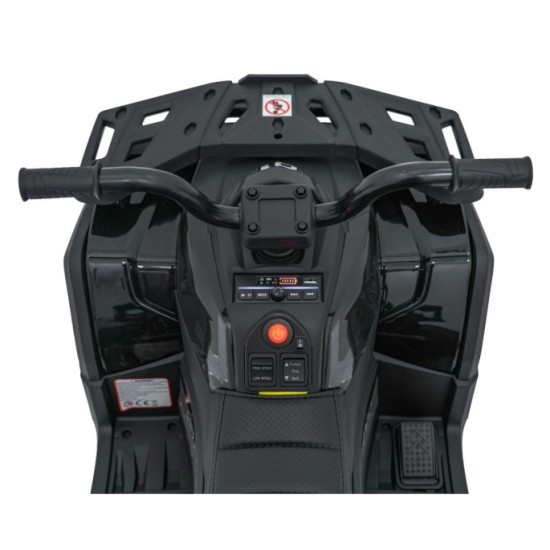 JOKO Elektrická Štvorkolka ATV Robust 4x4, FM rádio, penové kolesá, kožené sedadlo, Diaľkové ovládanie, čierna