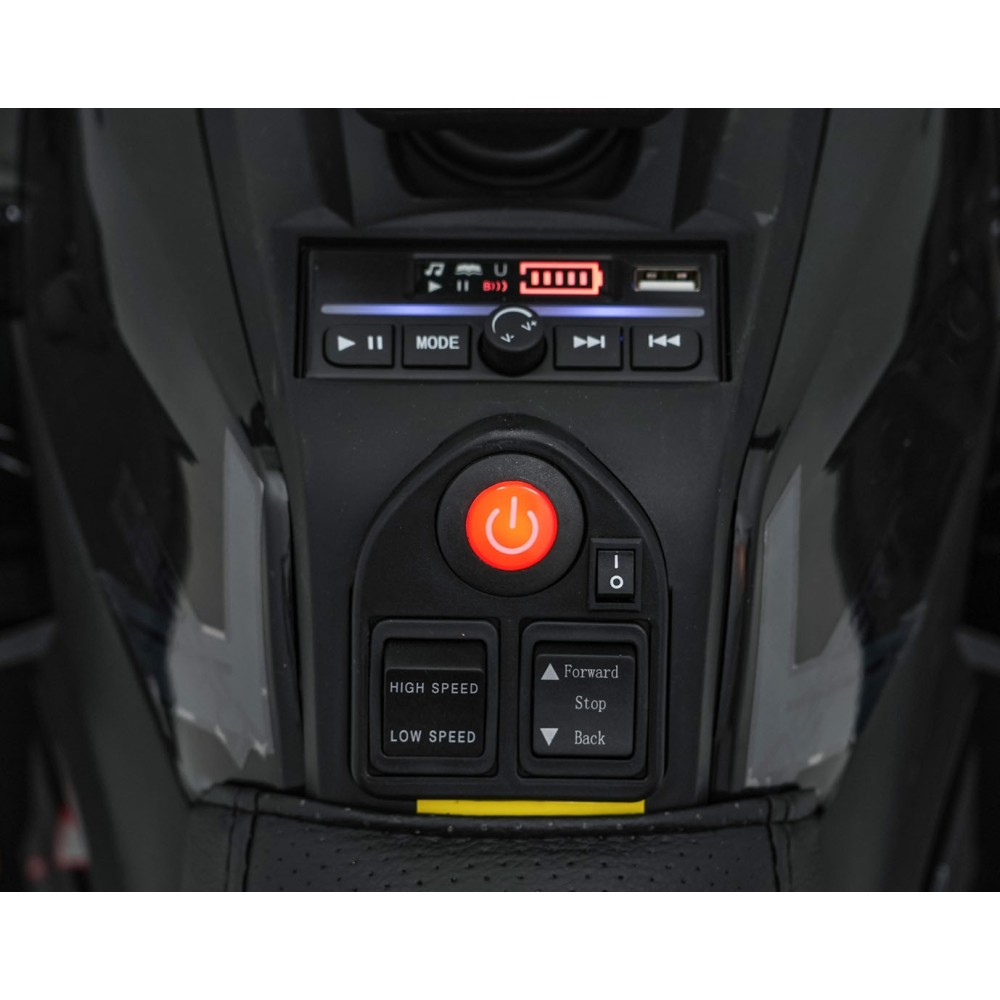 JOKO Elektrická Štvorkolka ATV Robust 4x4, FM rádio, penové kolesá, kožené sedadlo, Diaľkové ovládanie, čierna
