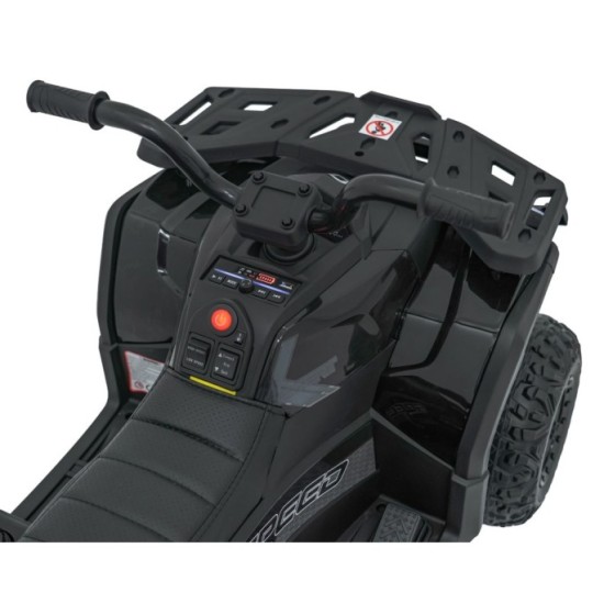 JOKO Elektrická Štvorkolka ATV Robust 4x4, FM rádio, penové kolesá, kožené sedadlo, Diaľkové ovládanie, čierna