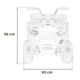 JOKO Elektrická Štvorkolka ATV Robust 4x4, FM rádio, penové kolesá, kožené sedadlo, Diaľkové ovládanie, čierna