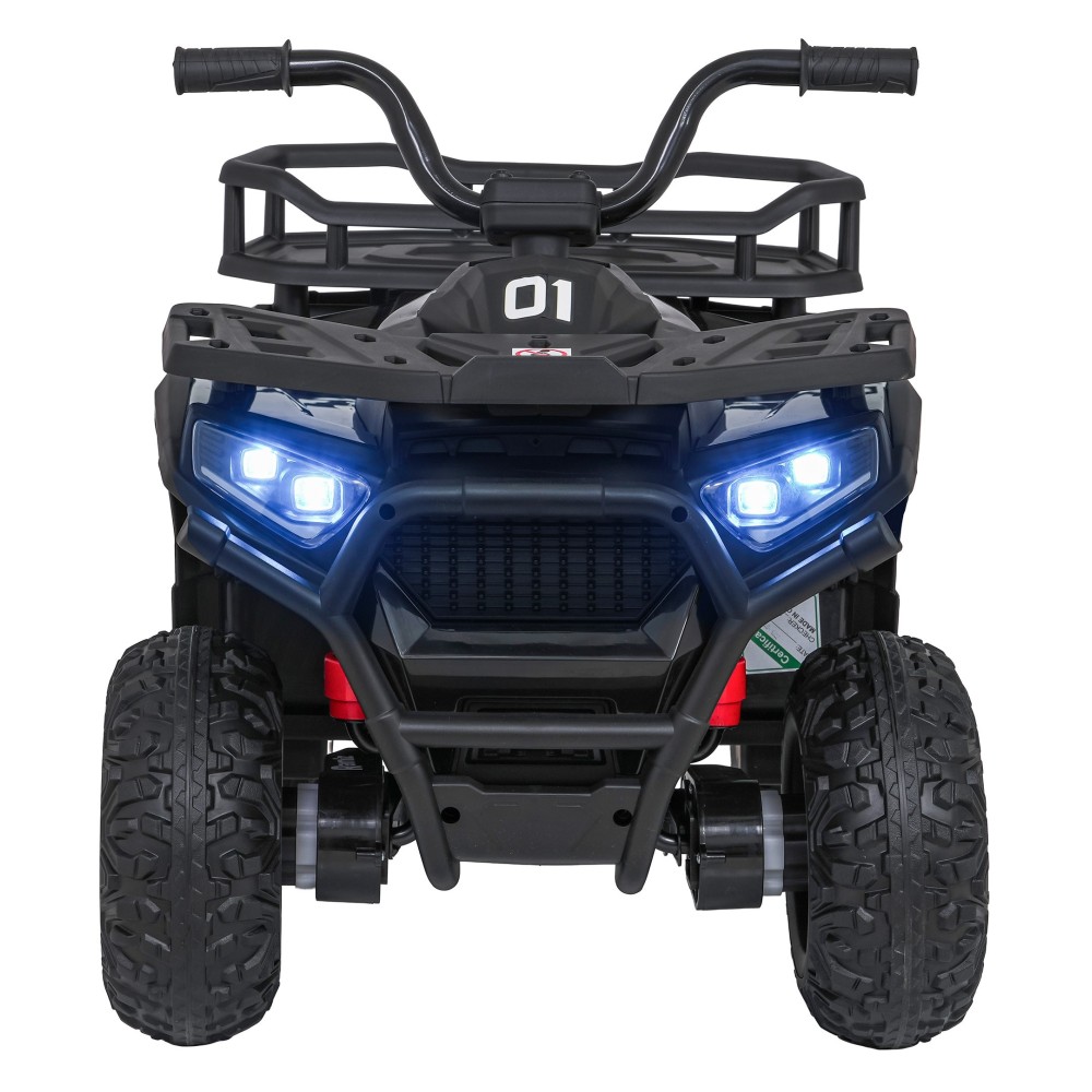 JOKO Elektrická Štvorkolka ATV Robust 4x4, FM rádio, penové kolesá, kožené sedadlo, Diaľkové ovládanie, čierna