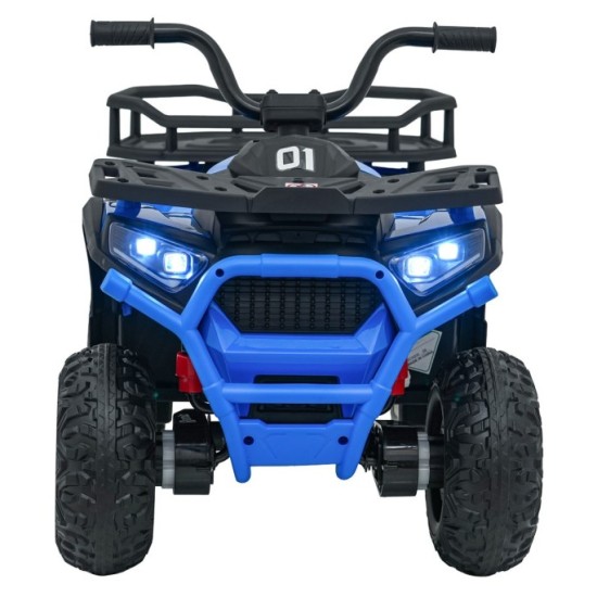 JOKO Elektrická Štvorkolka ATV Robust 4x4, FM rádio, penové kolesá, kožené sedadlo, Diaľkové ovládanie, modrá