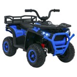 JOKO Elektrická Štvorkolka ATV Robust 4x4, FM rádio, penové kolesá, kožené sedadlo, Diaľkové ovládanie, modrá