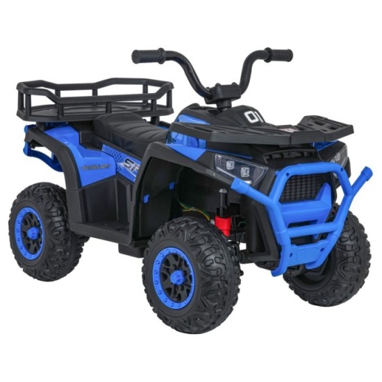 JOKO Elektrická Štvorkolka ATV Robust 4x4, FM rádio, penové kolesá, kožené sedadlo, Diaľkové ovládanie, modrá