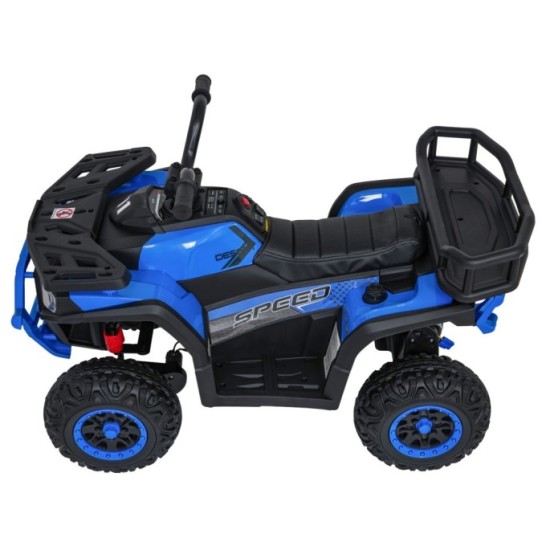 JOKO Elektrická Štvorkolka ATV Robust 4x4, FM rádio, penové kolesá, kožené sedadlo, Diaľkové ovládanie, modrá