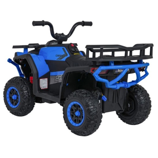 JOKO Elektrická Štvorkolka ATV Robust 4x4, FM rádio, penové kolesá, kožené sedadlo, Diaľkové ovládanie, modrá