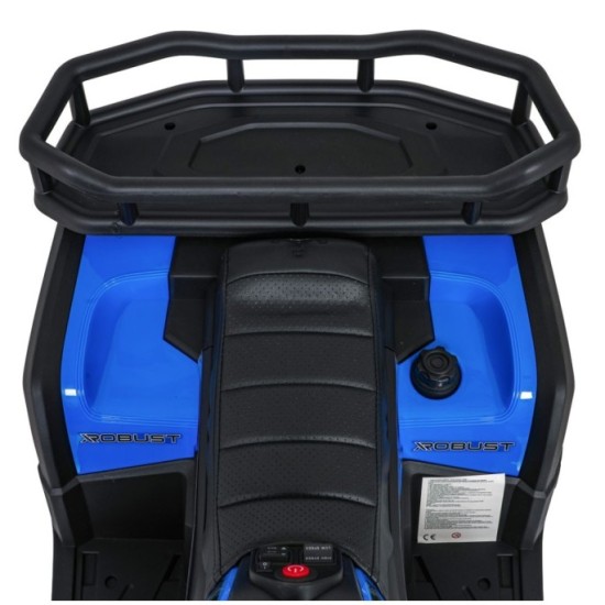 JOKO Elektrická Štvorkolka ATV Robust 4x4, FM rádio, penové kolesá, kožené sedadlo, Diaľkové ovládanie, modrá