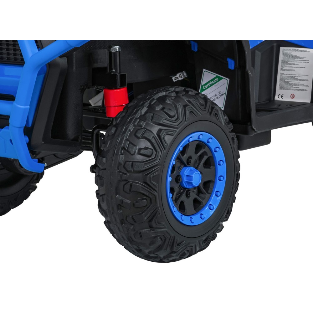JOKO Elektrická Štvorkolka ATV Robust 4x4, FM rádio, penové kolesá, kožené sedadlo, Diaľkové ovládanie, modrá