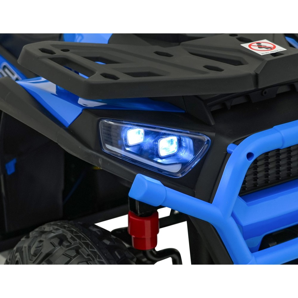 JOKO Elektrická Štvorkolka ATV Robust 4x4, FM rádio, penové kolesá, kožené sedadlo, Diaľkové ovládanie, modrá