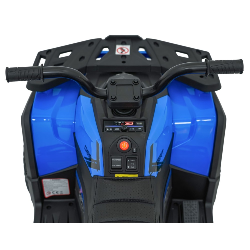 JOKO Elektrická Štvorkolka ATV Robust 4x4, FM rádio, penové kolesá, kožené sedadlo, Diaľkové ovládanie, modrá