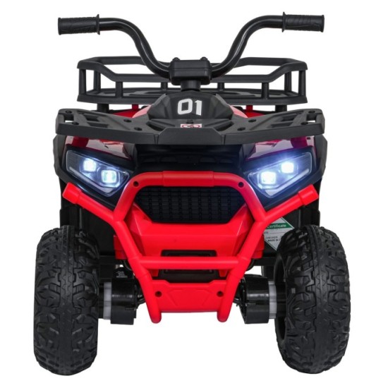 JOKO Elektrická Štvorkolka ATV Robust 4x4, FM rádio, penové kolesá, kožené sedadlo, Diaľkové ovládanie, červená