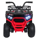 JOKO Elektrická Štvorkolka ATV Robust 4x4, FM rádio, penové kolesá, kožené sedadlo, Diaľkové ovládanie, červená