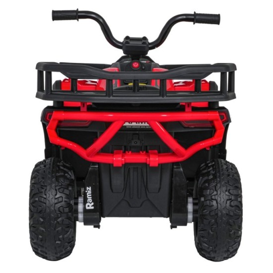 JOKO Elektrická Štvorkolka ATV Robust 4x4, FM rádio, penové kolesá, kožené sedadlo, Diaľkové ovládanie, červená