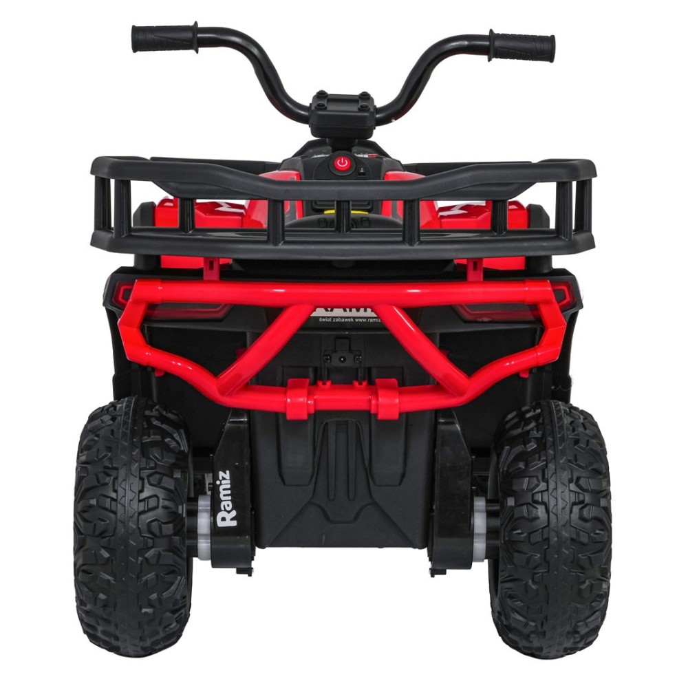 JOKO Elektrická Štvorkolka ATV Robust 4x4, FM rádio, penové kolesá, kožené sedadlo, Diaľkové ovládanie, červená