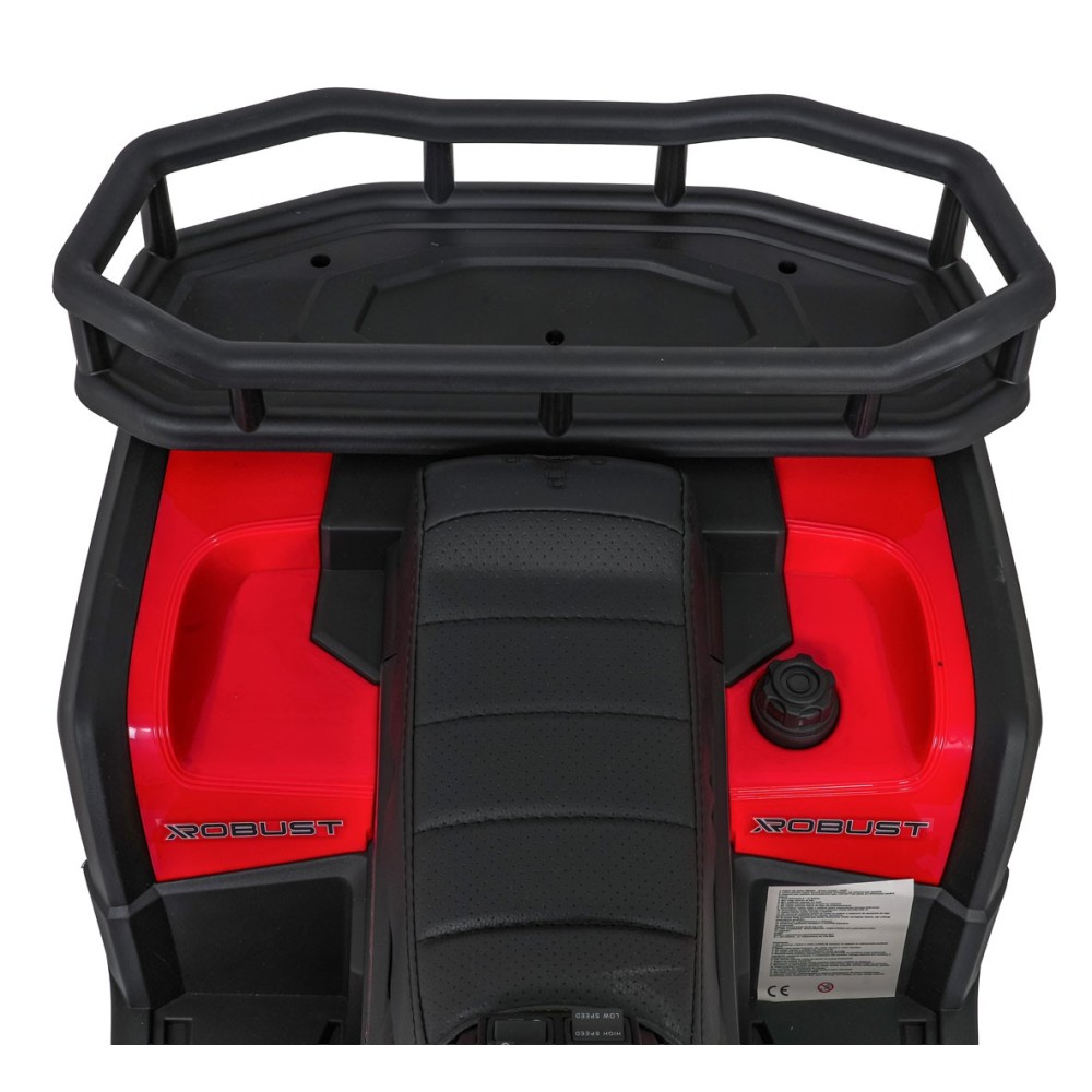 JOKO Elektrická Štvorkolka ATV Robust 4x4, FM rádio, penové kolesá, kožené sedadlo, Diaľkové ovládanie, červená