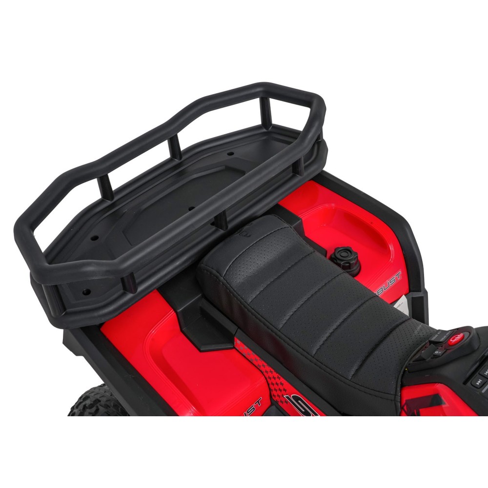 JOKO Elektrická Štvorkolka ATV Robust 4x4, FM rádio, penové kolesá, kožené sedadlo, Diaľkové ovládanie, červená