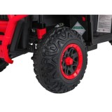 JOKO Elektrická Štvorkolka ATV Robust 4x4, FM rádio, penové kolesá, kožené sedadlo, Diaľkové ovládanie, červená