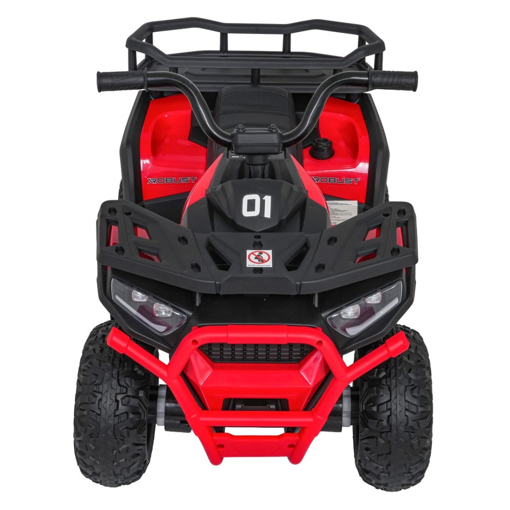 JOKO Elektrická Štvorkolka ATV Robust 4x4, FM rádio, penové kolesá, kožené sedadlo, Diaľkové ovládanie, červená