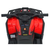 JOKO Elektrická Štvorkolka ATV Robust 4x4, FM rádio, penové kolesá, kožené sedadlo, Diaľkové ovládanie, červená