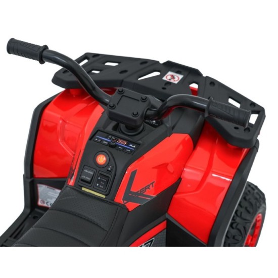 JOKO Elektrická Štvorkolka ATV Robust 4x4, FM rádio, penové kolesá, kožené sedadlo, Diaľkové ovládanie, červená