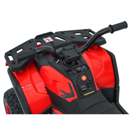 JOKO Elektrická Štvorkolka ATV Robust 4x4, FM rádio, penové kolesá, kožené sedadlo, Diaľkové ovládanie, červená