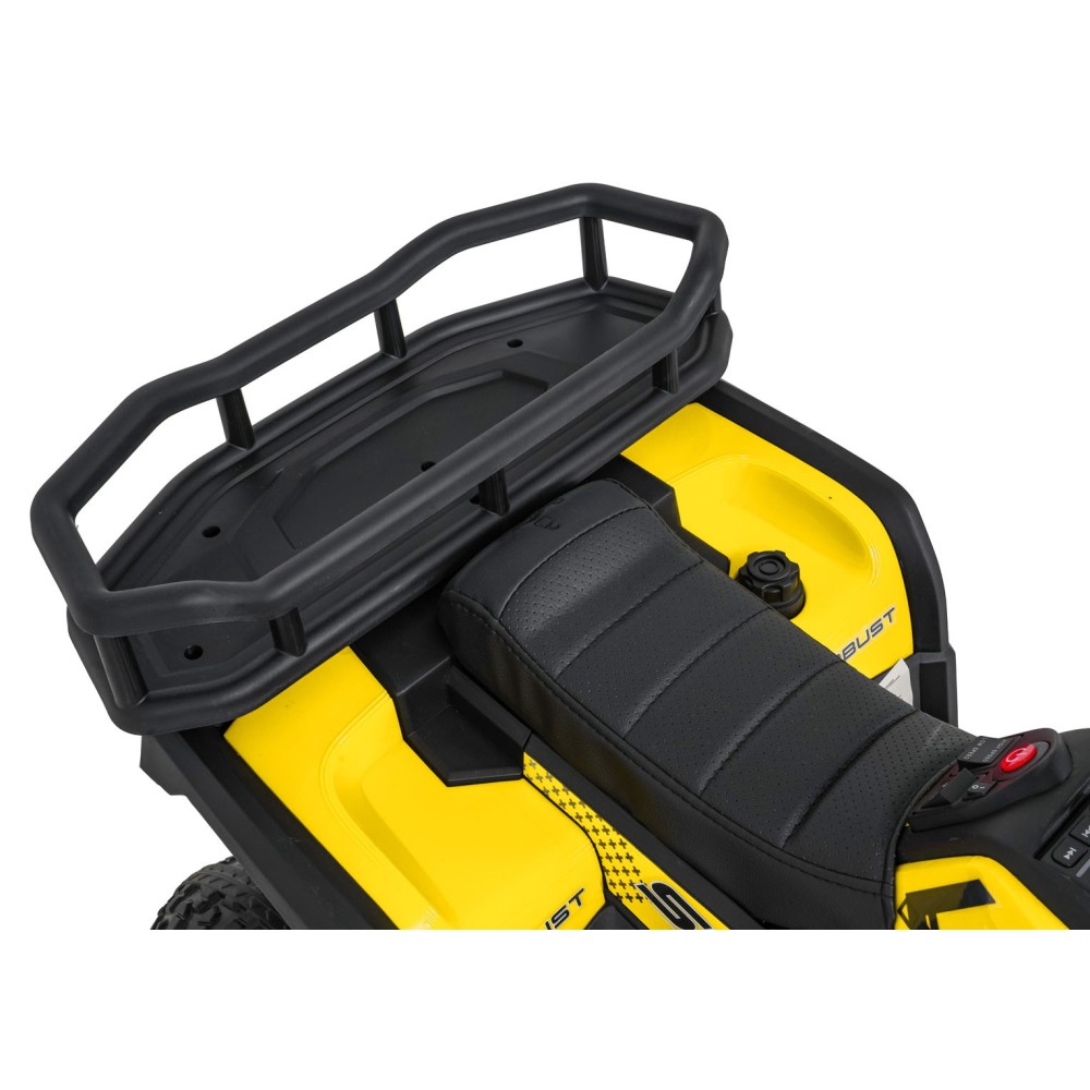 JOKO Elektrická Štvorkolka ATV Robust 4x4, FM rádio, penové kolesá, kožené sedadlo, Diaľkové ovládanie, žltá