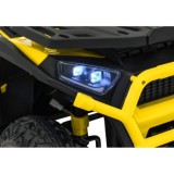 JOKO Elektrická Štvorkolka ATV Robust 4x4, FM rádio, penové kolesá, kožené sedadlo, Diaľkové ovládanie, žltá