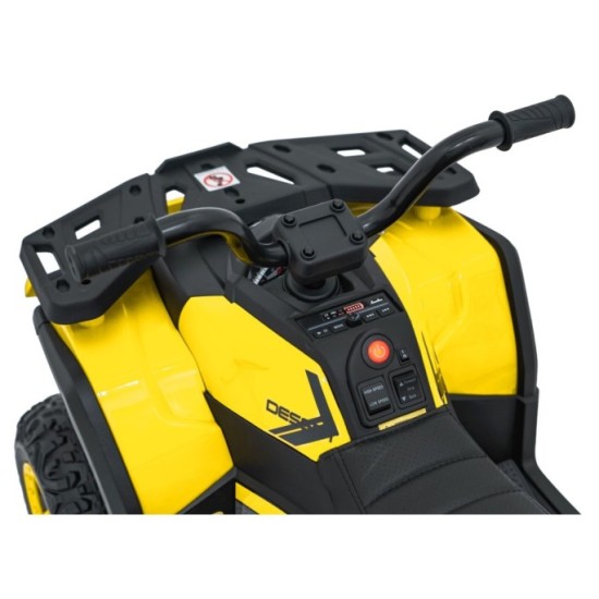 JOKO Elektrická Štvorkolka ATV Robust 4x4, FM rádio, penové kolesá, kožené sedadlo, Diaľkové ovládanie, žltá