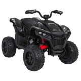JOKO Elektrická Štvorkolka Fast 4x4, penové kolesá, kožené sedadlo, nosnosť 50kg, FM rádio, čierna