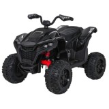 JOKO Elektrická Štvorkolka Fast 4x4, penové kolesá, kožené sedadlo, nosnosť 50kg, FM rádio, čierna