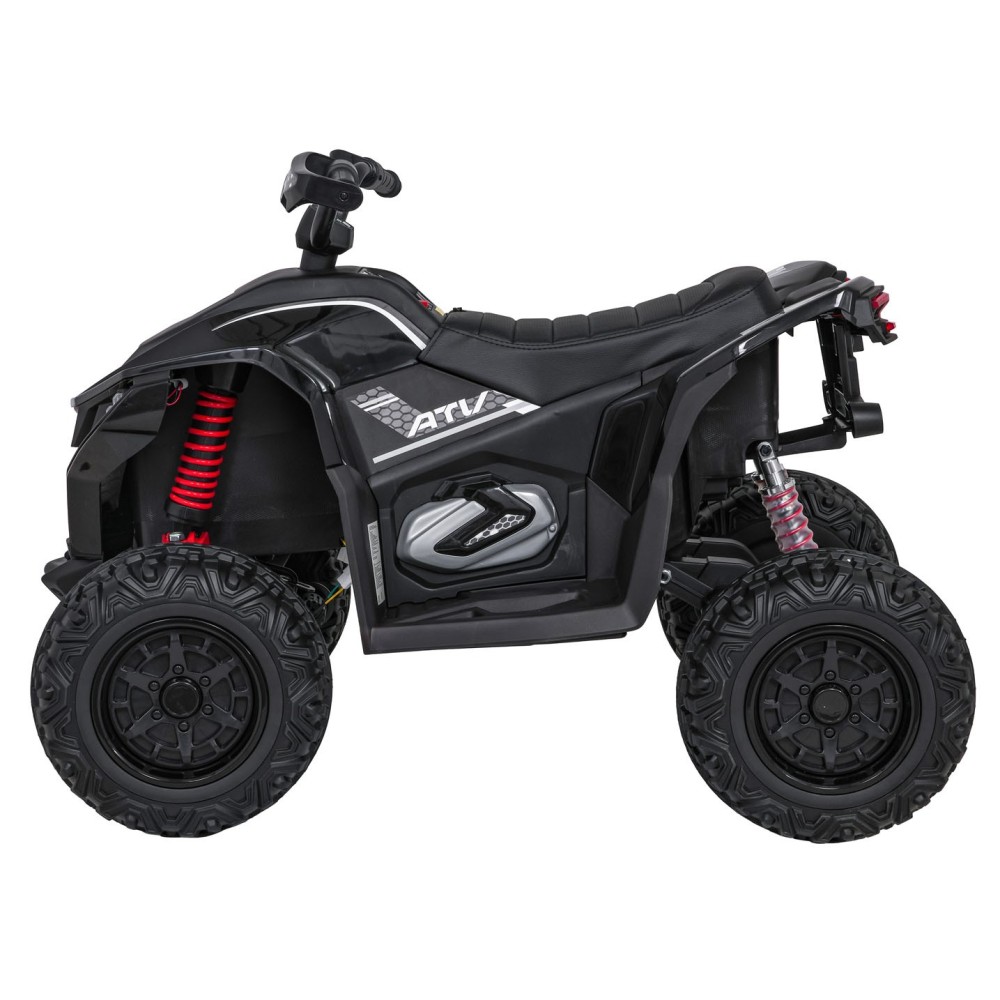 JOKO Elektrická Štvorkolka Fast 4x4, penové kolesá, kožené sedadlo, nosnosť 50kg, FM rádio, čierna