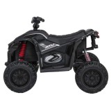 JOKO Elektrická Štvorkolka Fast 4x4, penové kolesá, kožené sedadlo, nosnosť 50kg, FM rádio, čierna