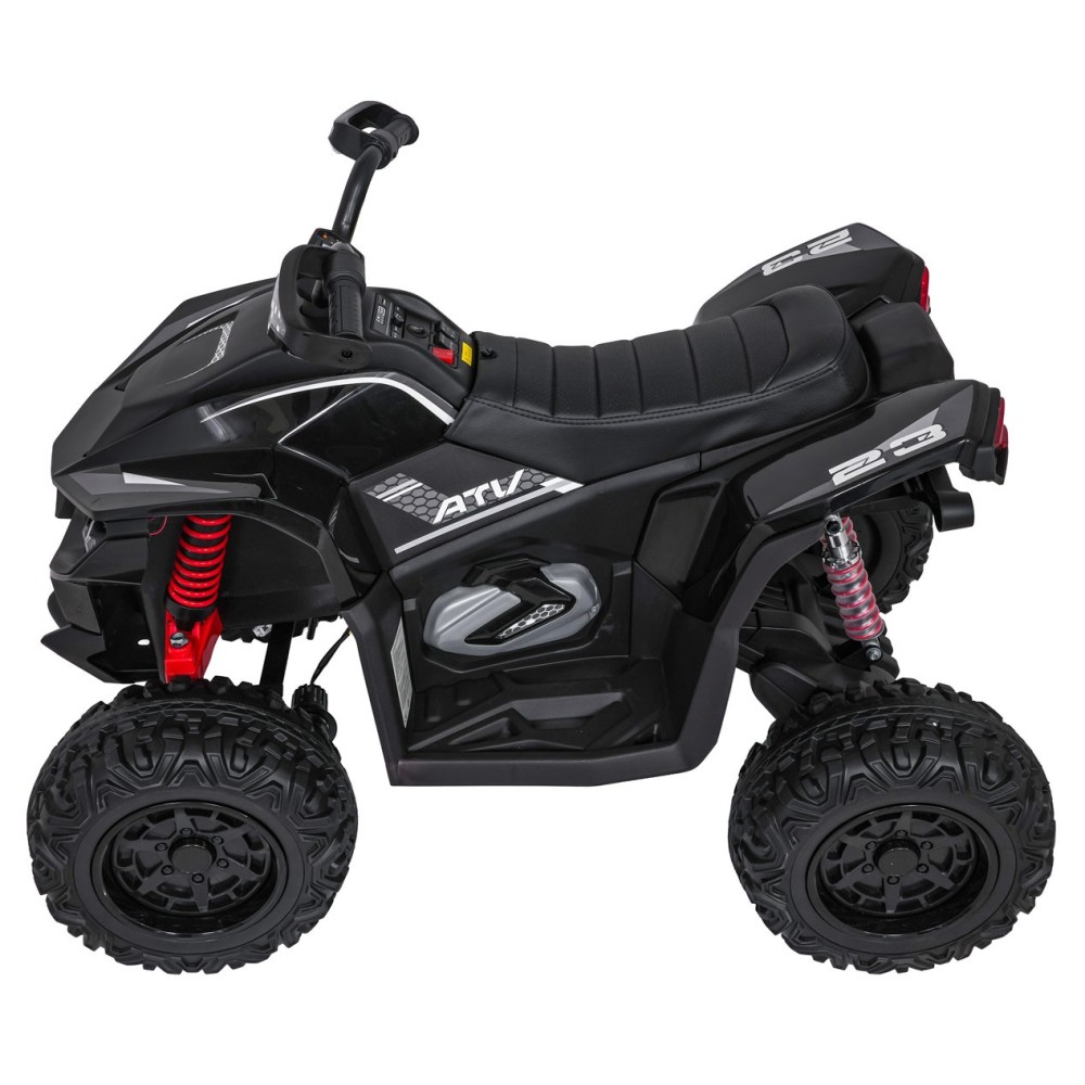 JOKO Elektrická Štvorkolka Fast 4x4, penové kolesá, kožené sedadlo, nosnosť 50kg, FM rádio, čierna
