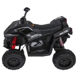JOKO Elektrická Štvorkolka Fast 4x4, penové kolesá, kožené sedadlo, nosnosť 50kg, FM rádio, čierna