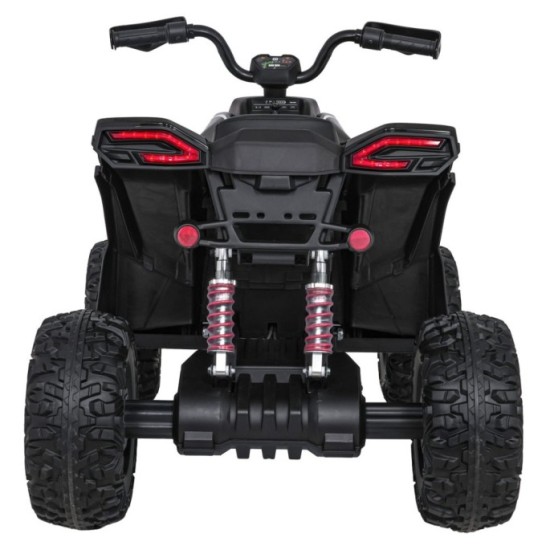 JOKO Elektrická Štvorkolka Fast 4x4, penové kolesá, kožené sedadlo, nosnosť 50kg, FM rádio, čierna